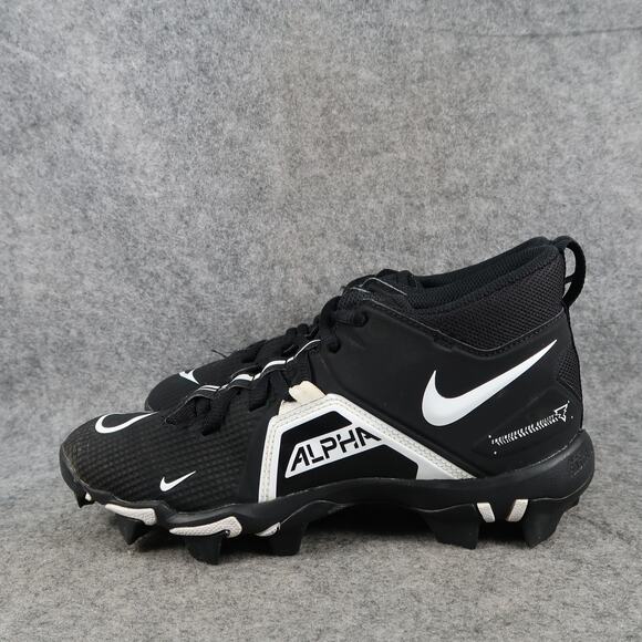 Nike Shoes Youth 6Y Football Cleats Alpha Menace 3 Shark Black White Lace Up - Picture 4 of 14